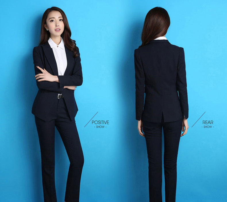 女士西服款式正反面款式图