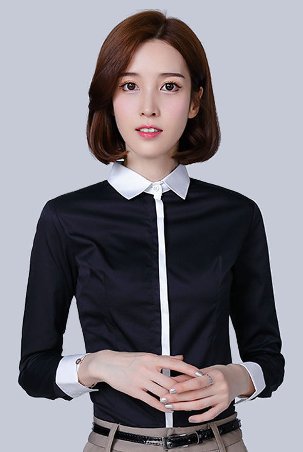 女士修身职业衬衫定制
