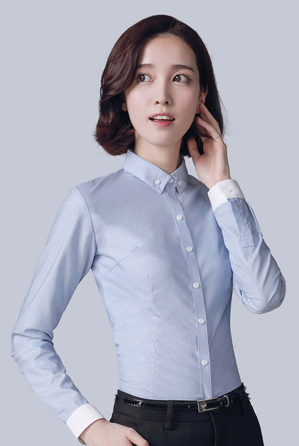 女款长袖修身衬衣定制