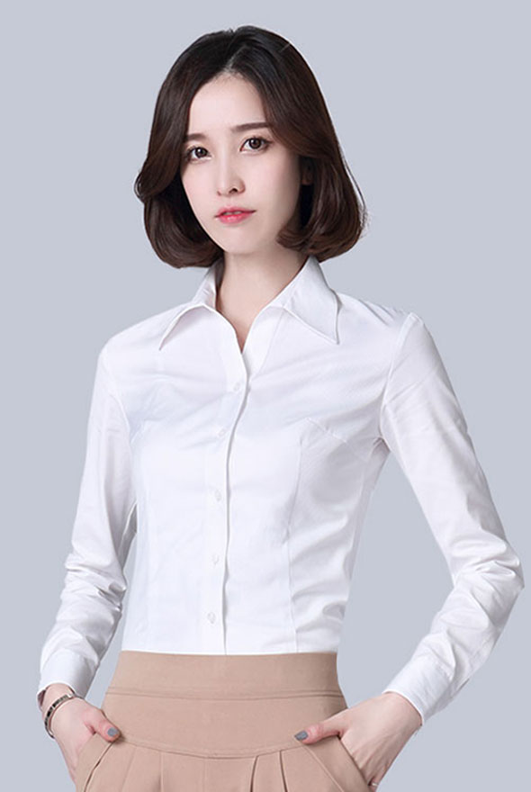 女士白色衬衫定制